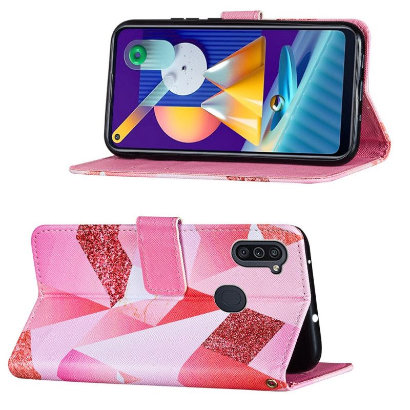 Housse Samsung Galaxy M11 Graphique Rose