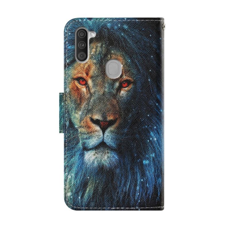 Housse Samsung Galaxy M11 Lion Avec Lanière