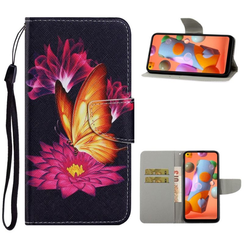 Housse Samsung Galaxy M11 Papillon Et Lotus