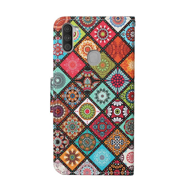 Housse Samsung Galaxy M11 Patchwork Mandalas Avec Lanière