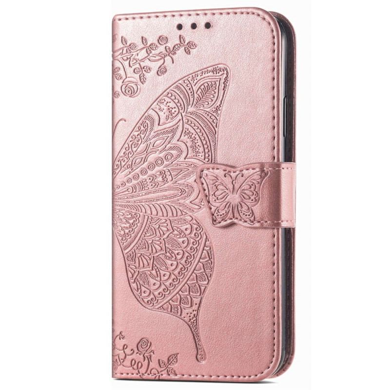 Housse Samsung Galaxy M13 Papillon Baroque