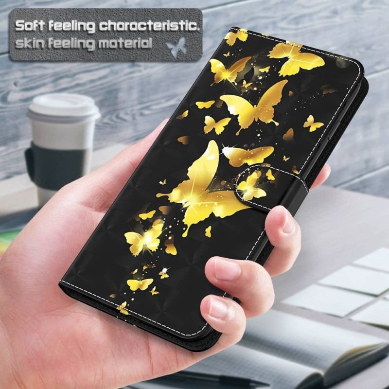 Housse Samsung Galaxy M13 Papillons à Lanière