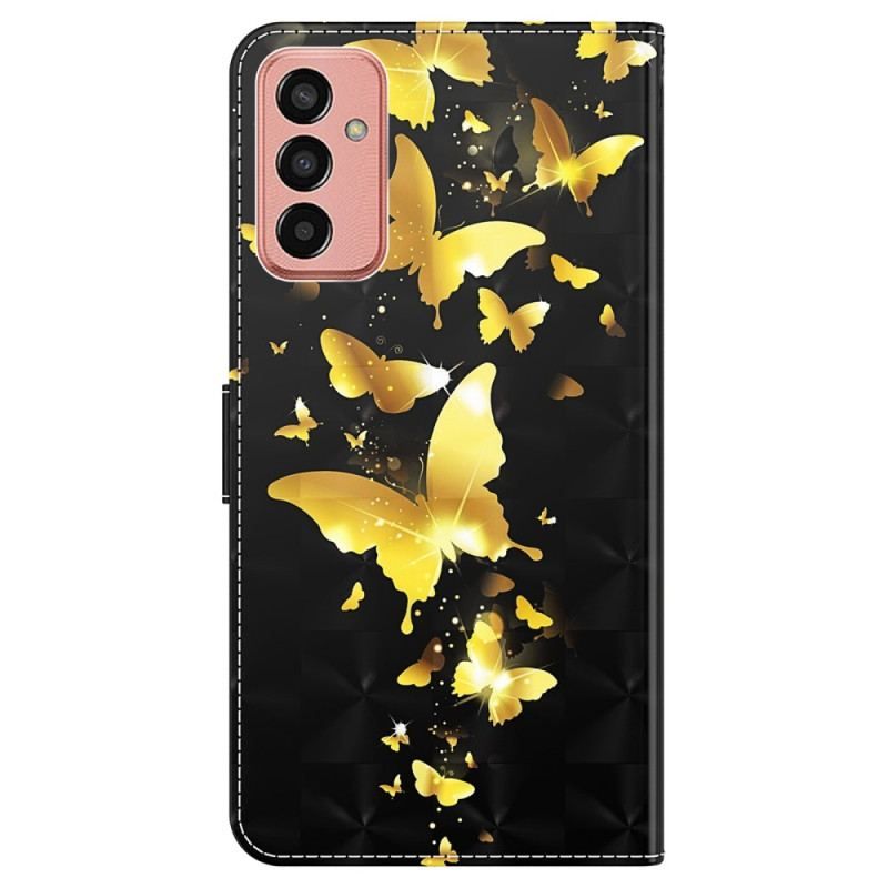 Housse Samsung Galaxy M13 Papillons à Lanière