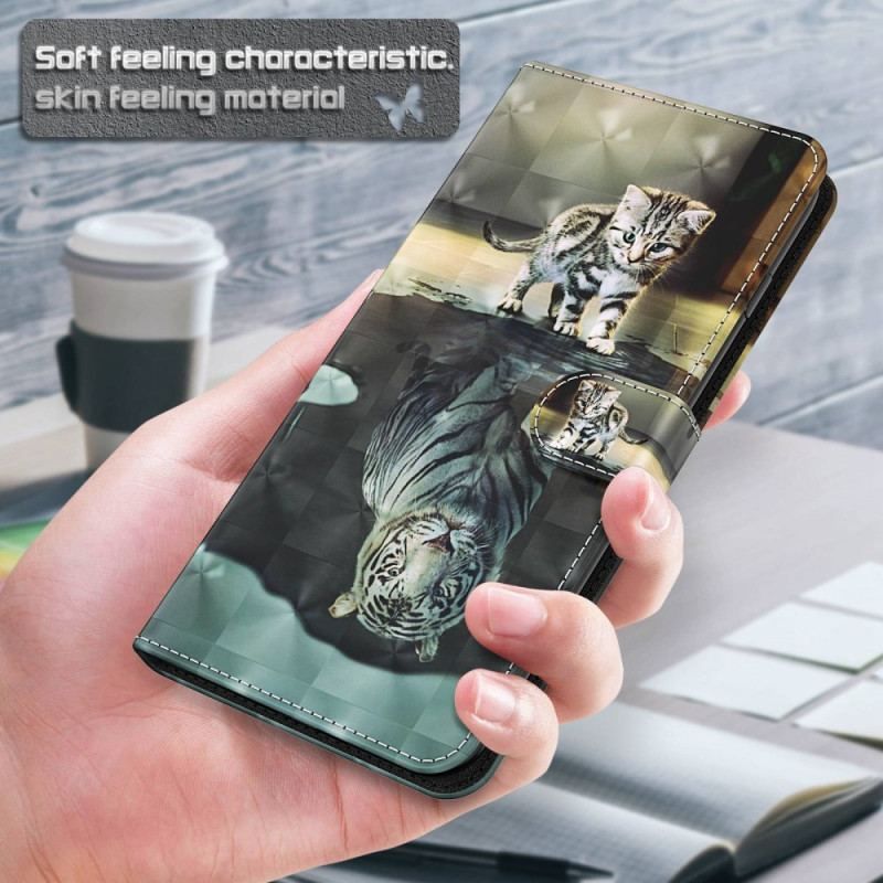 Housse Samsung Galaxy M13 Rêve de Chaton avec Lanière