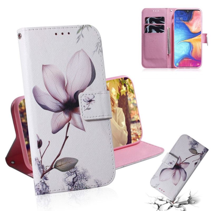 Housse Samsung Galaxy M21 Fleur Vieux Rose