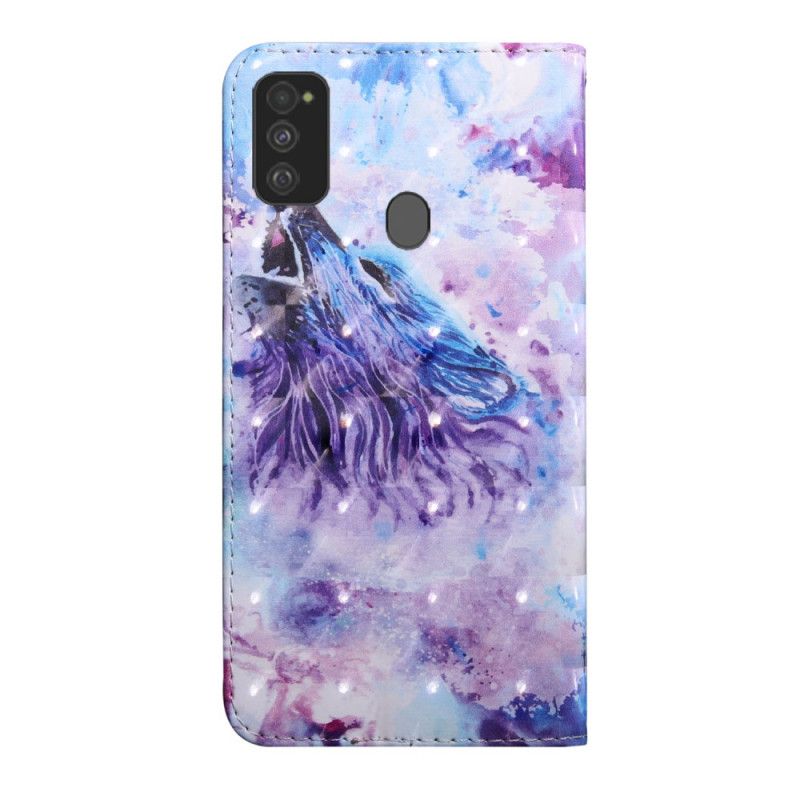 Housse Samsung Galaxy M21 Loup Aquarelle