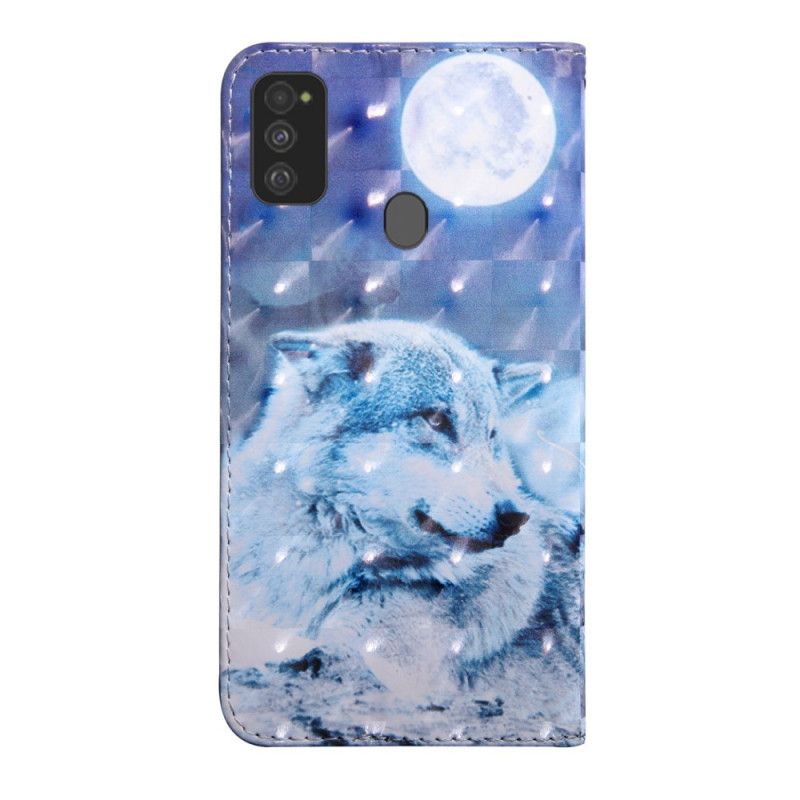 Housse Samsung Galaxy M21 Loup Au Claire De Lune