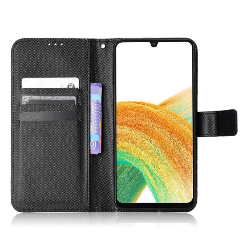 Housse Samsung Galaxy M23 5G Motif Texturé avec Lanière