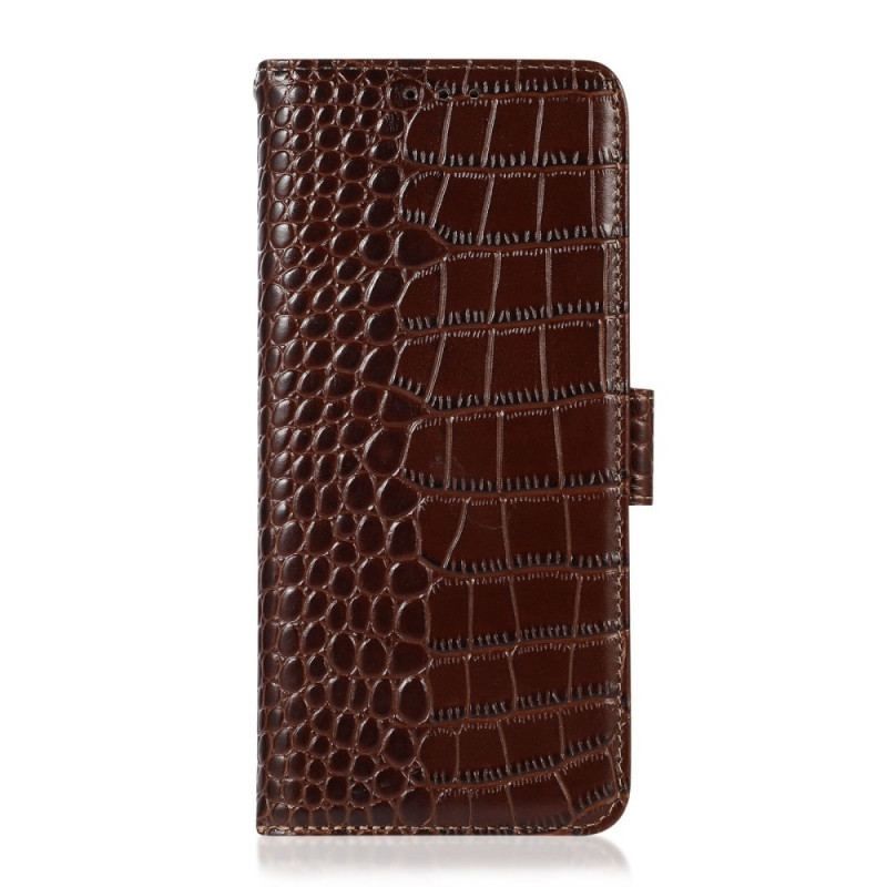 Housse Samsung Galaxy M23 5G Véritable cuir Style Crocodile