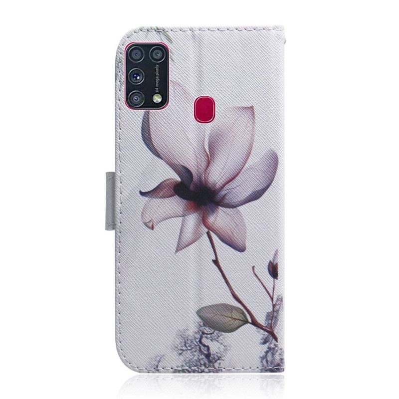 Étui Housse Samsung Galaxy M31 Fleur Vieux Rose