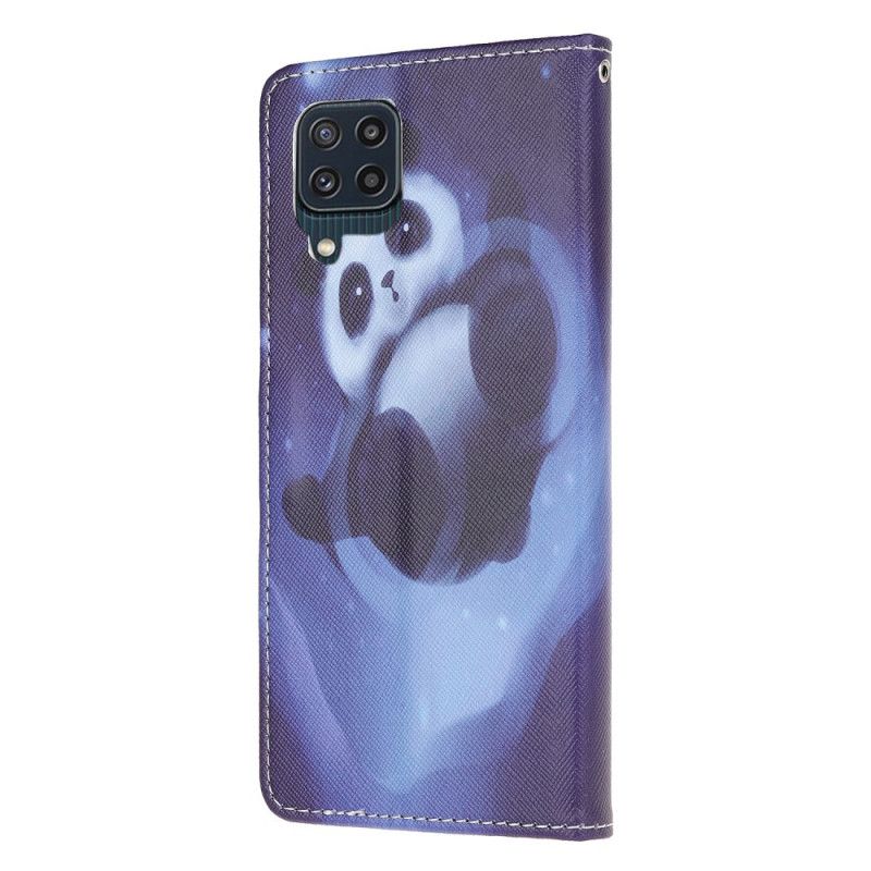 Housse Samsung Galaxy M32 Panda Space À Lanière