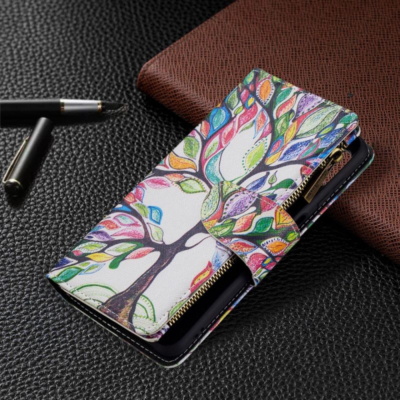 Housse Samsung Galaxy M32 Poche Zippée Arbre