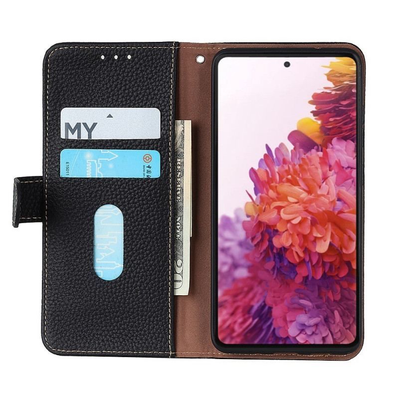 Housse Samsung Galaxy M33 5G Cuir Litchi KHAZNEH