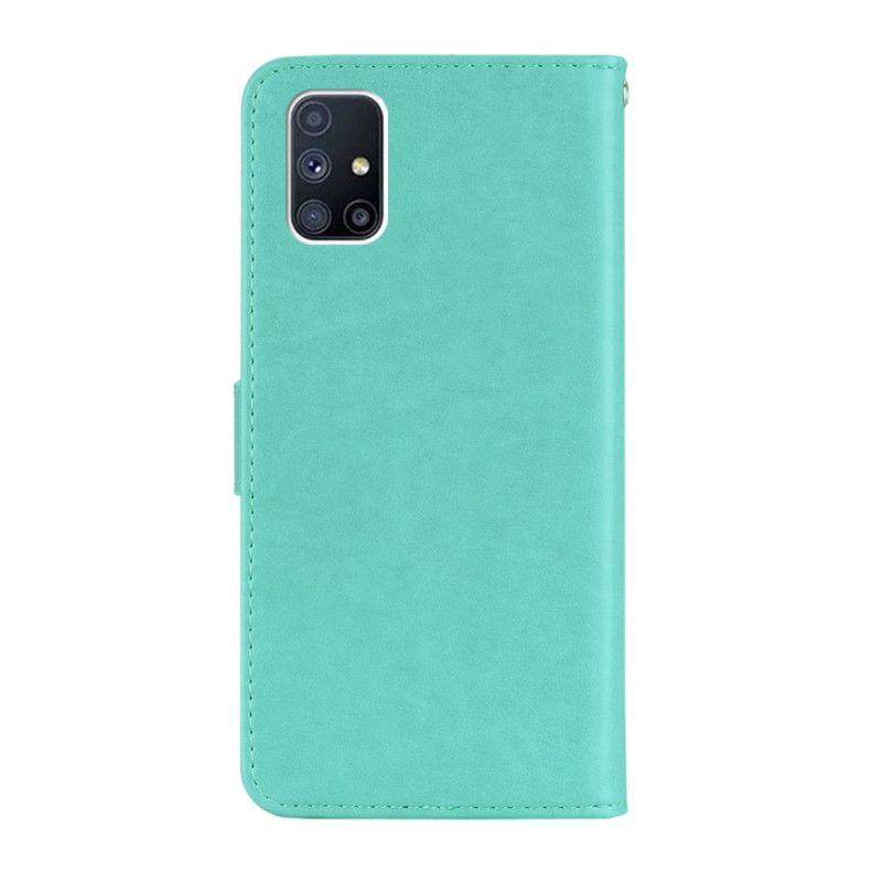 Housse Samsung Galaxy M51 Hibou Mandala Et Lanière