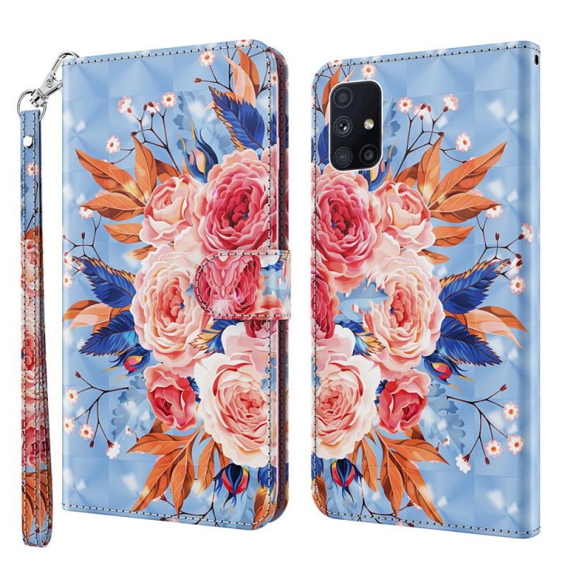 Housse Samsung Galaxy M51 Light Spot Romantique Avec Lanière