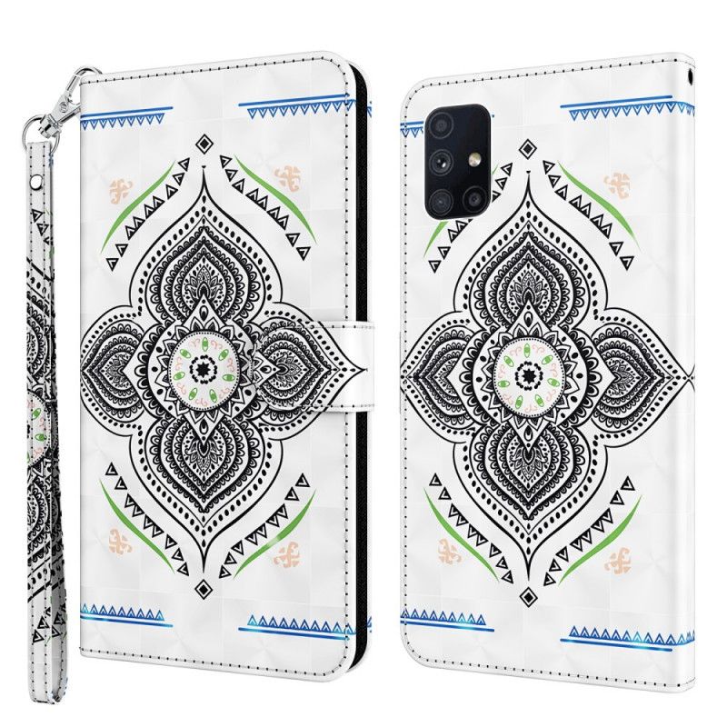 Housse Samsung Galaxy M51 Light Spots Mandala Avec Lanière