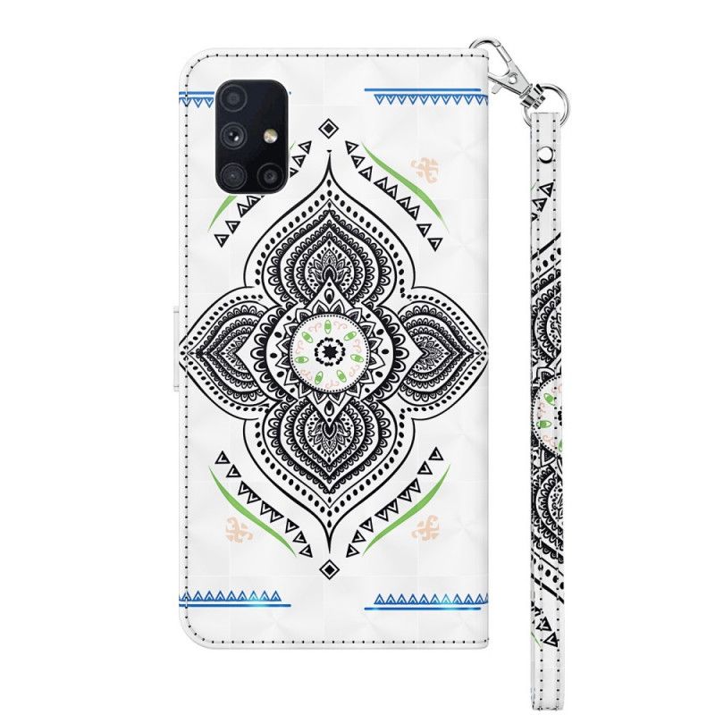 Housse Samsung Galaxy M51 Light Spots Mandala Avec Lanière