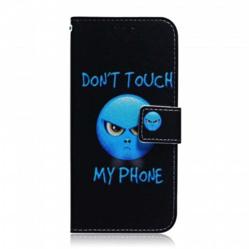 Housse Samsung Galaxy M52 5G Don't Touch my Phone Bleu