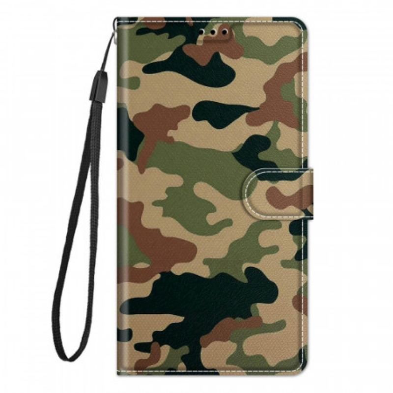 Housse Samsung Galaxy M53 5G Camouflage à lanière