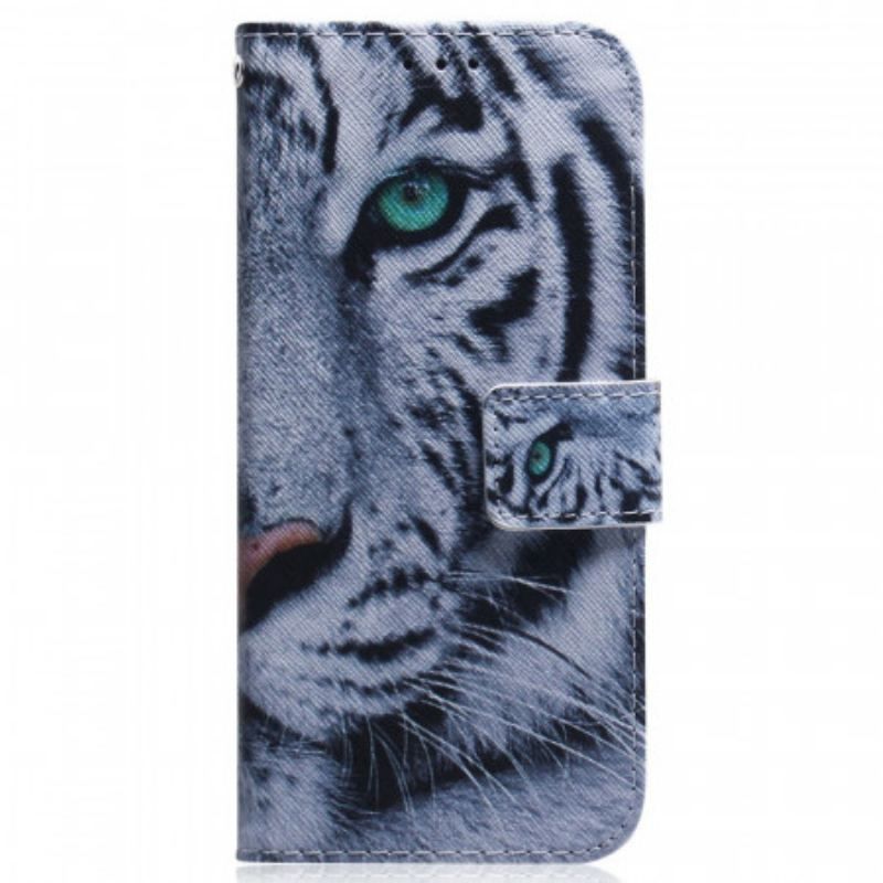 Housse Samsung Galaxy M53 5G Tigre Blanc