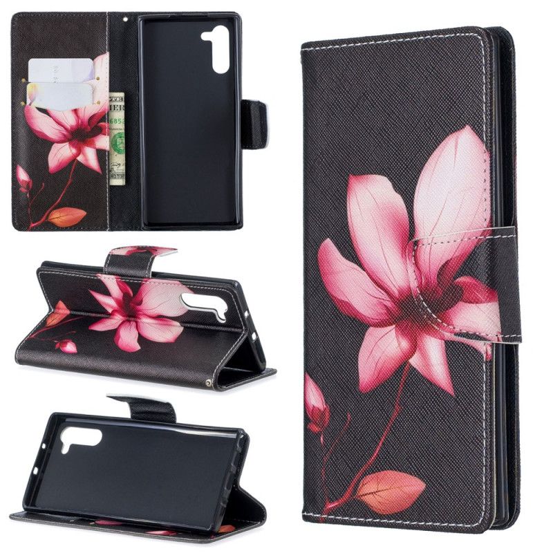 Housse Samsung Galaxy Note 10 Fleur Rose