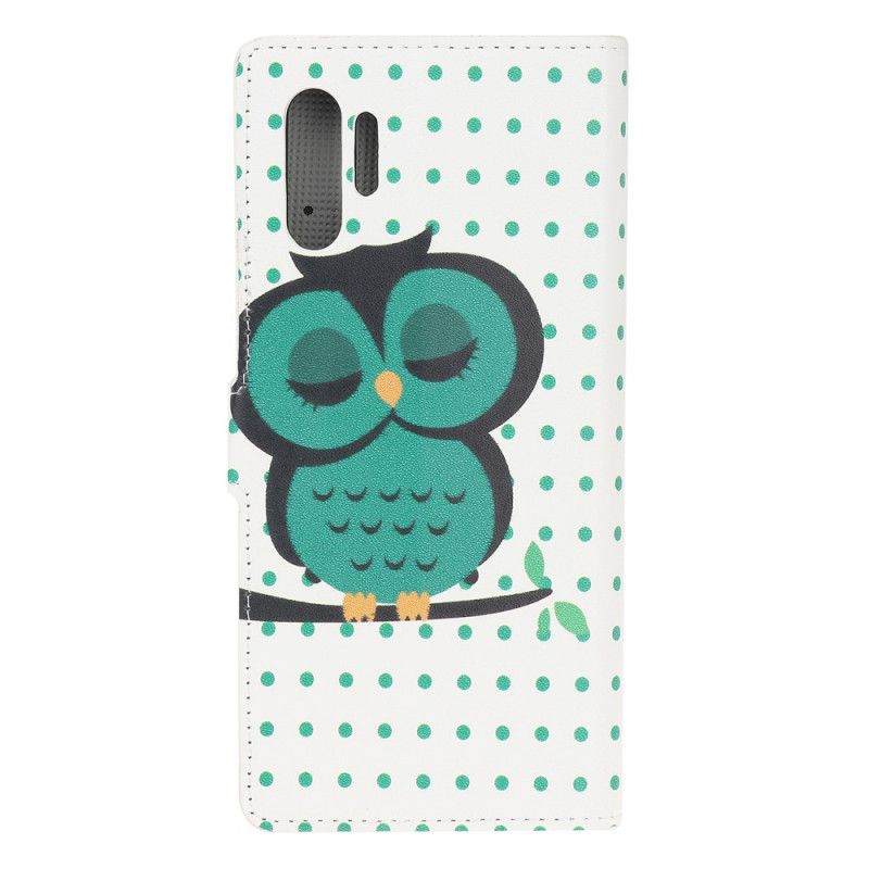 Étui Housse Samsung Galaxy Note 10 Plus Hibou Endormi