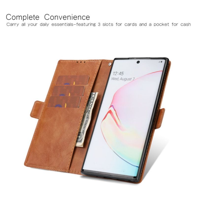 Housse Samsung Galaxy Note 10 Plus Simili Cuir Bicolore