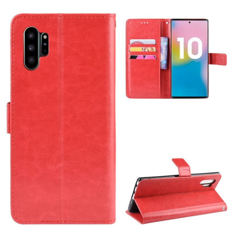 Étui Housse Samsung Galaxy Note 10 Plus Simili Cuir Flashy