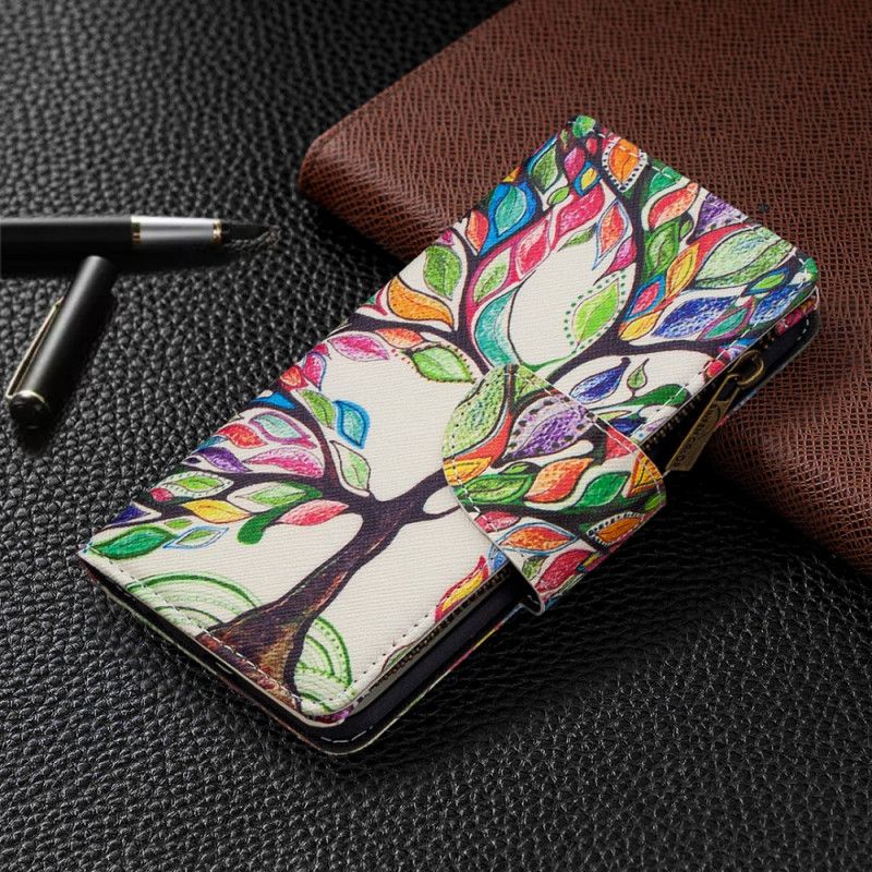 Étui Housse Samsung Galaxy Note 10 Poche Zippée Arbre