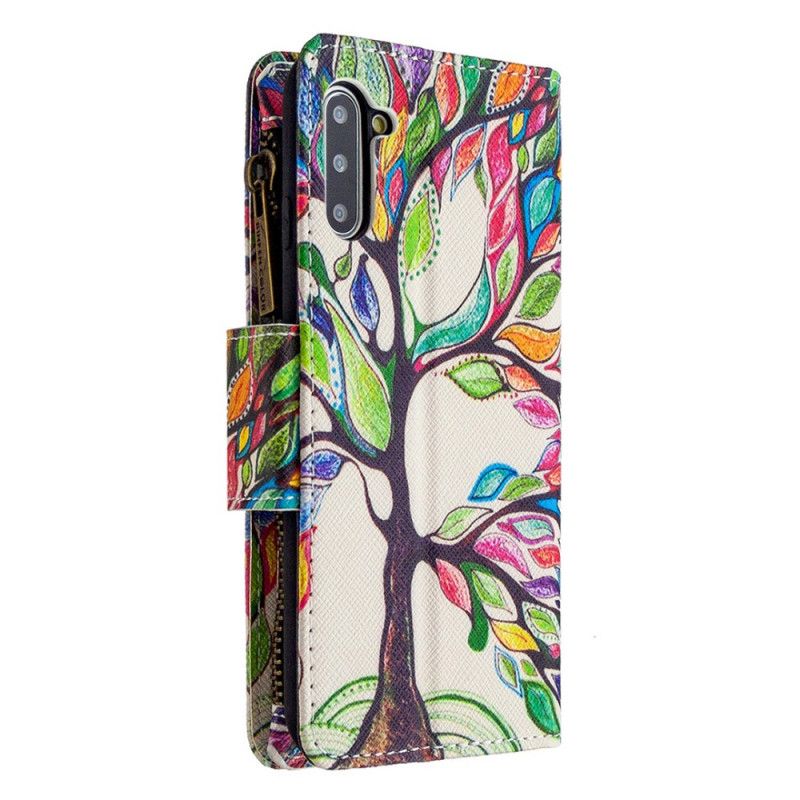 Étui Housse Samsung Galaxy Note 10 Poche Zippée Arbre