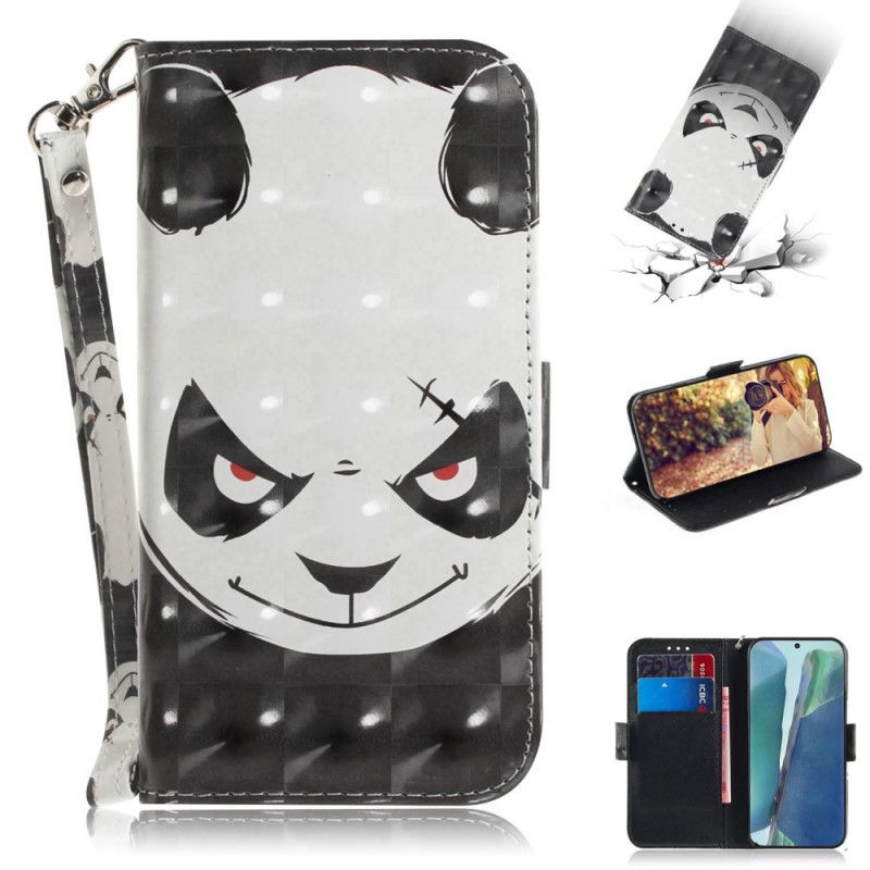 Housse Samsung Galaxy Note 20 Angry Panda À Lanière