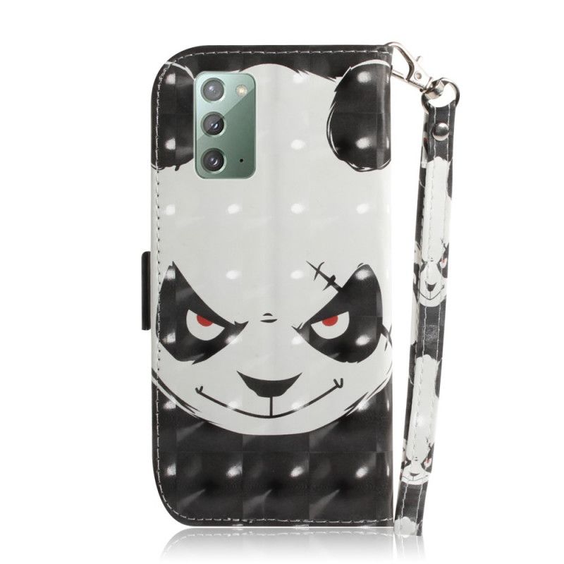 Housse Samsung Galaxy Note 20 Angry Panda À Lanière