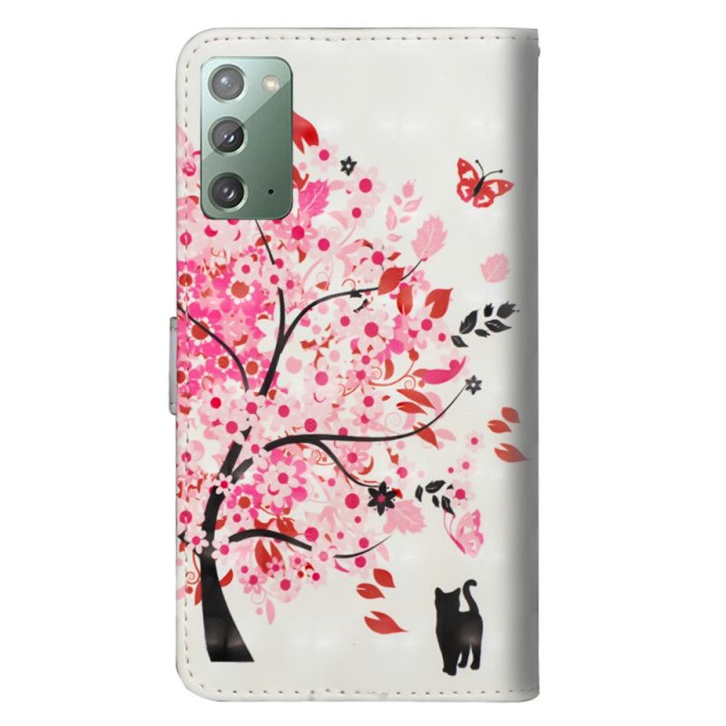 Housse Samsung Galaxy Note 20 Arbre Rose