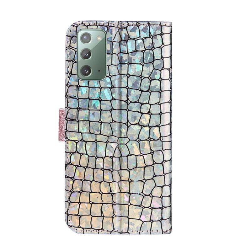 Housse Samsung Galaxy Note 20 Croco Diamants