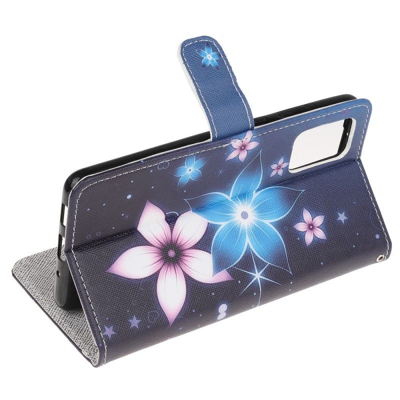 Housse Samsung Galaxy Note 20 Fleurs Lunaires À Lanière