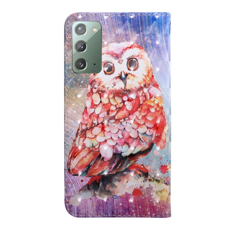 Étui Housse Samsung Galaxy Note 20 Hibou Le Peintre