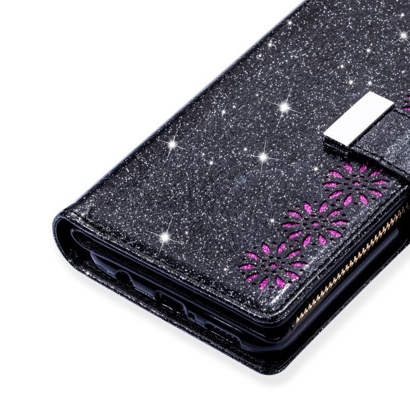 Housse Samsung Galaxy Note 20 Paillettes Portefeuille Zip