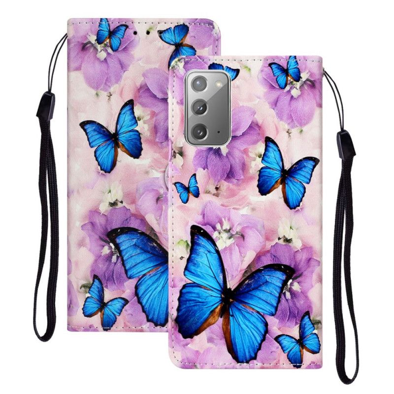 Housse Samsung Galaxy Note 20 Papillons Floraux