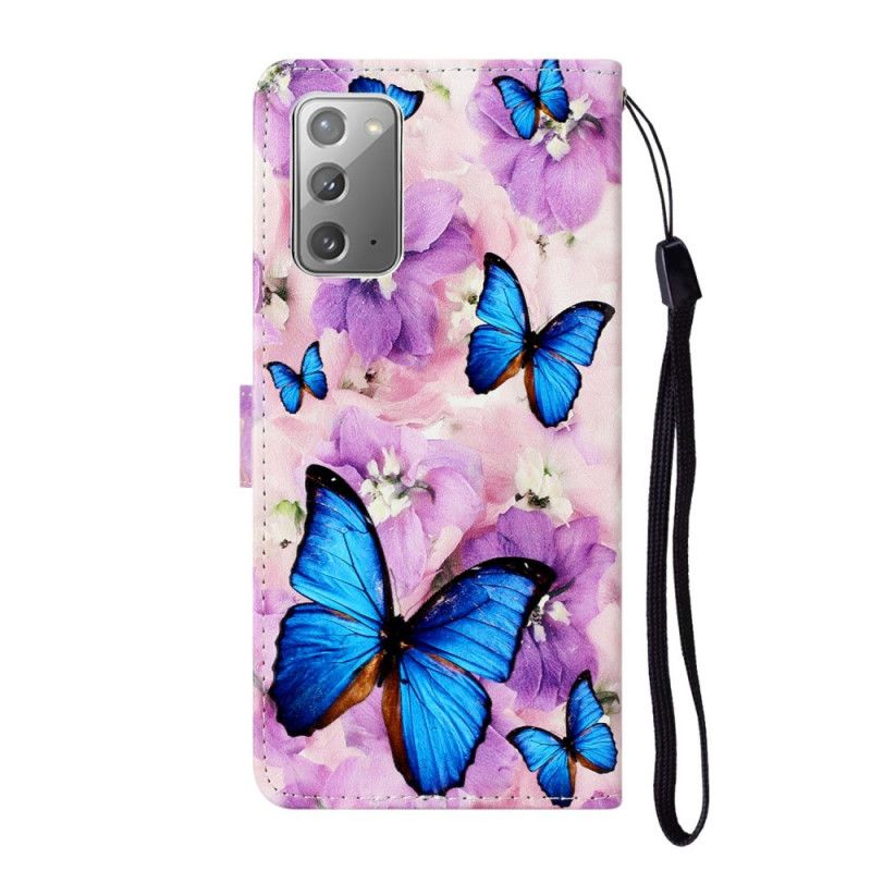 Housse Samsung Galaxy Note 20 Papillons Floraux