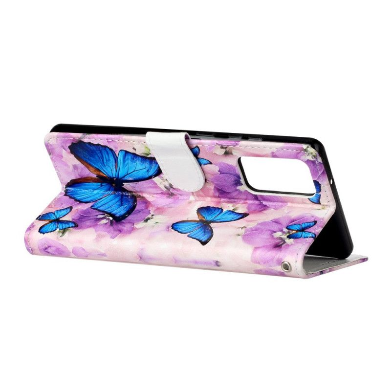 Housse Samsung Galaxy Note 20 Papillons Floraux