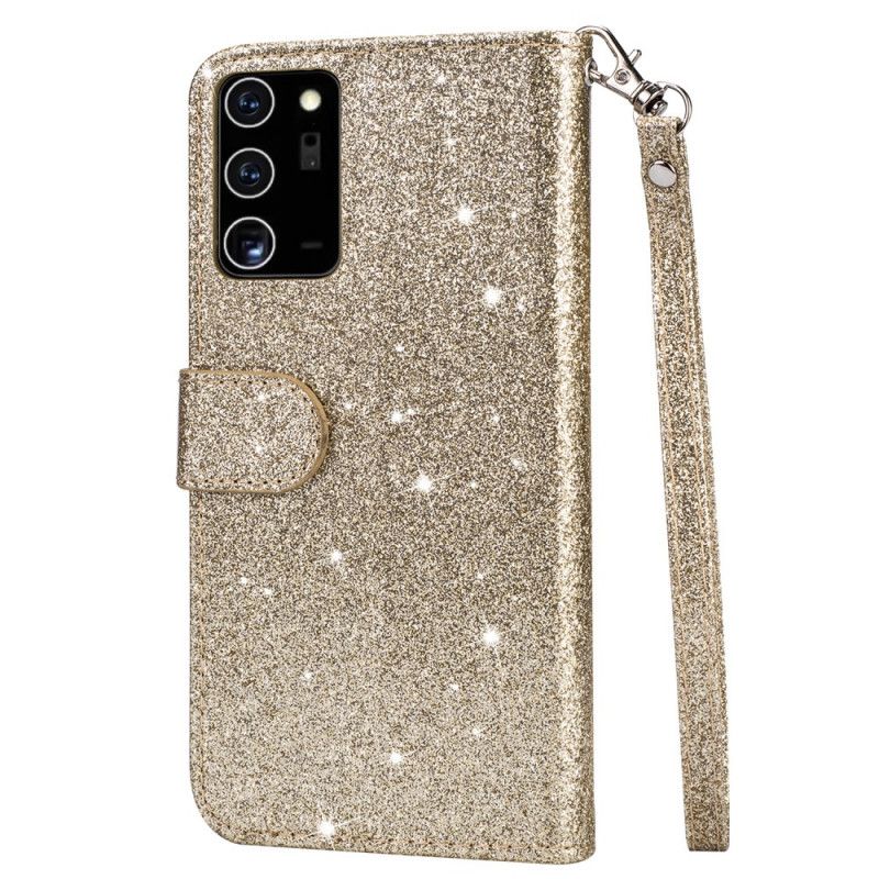 Housse Samsung Galaxy Note 20 Porte-monnaie Paillettes