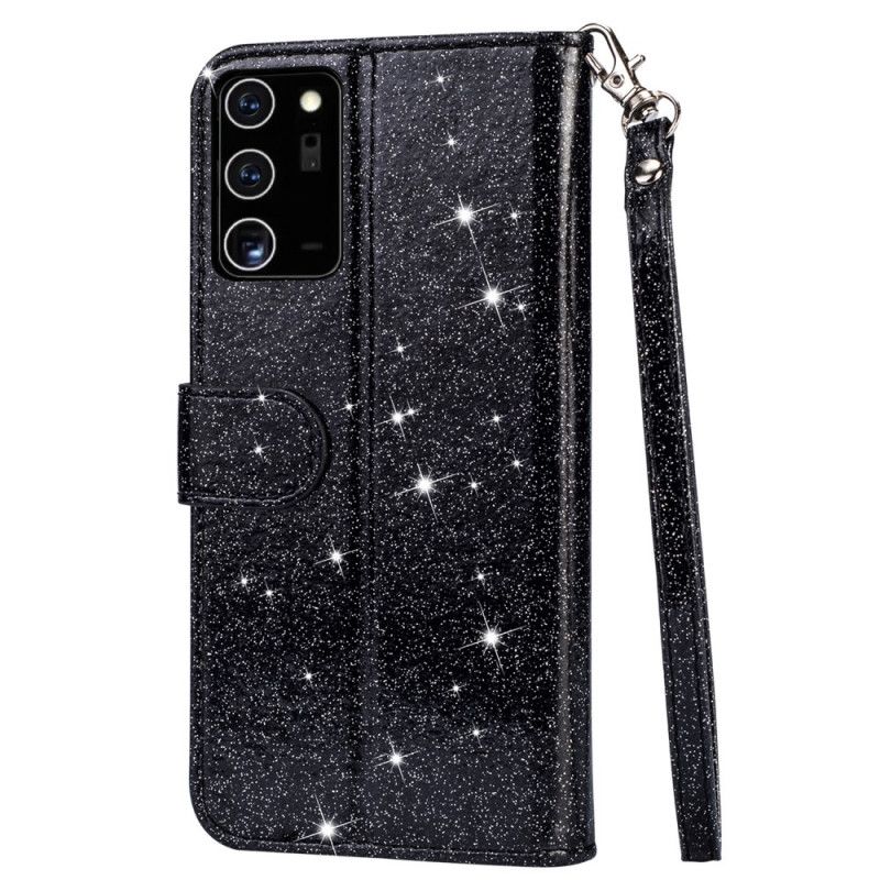 Housse Samsung Galaxy Note 20 Porte-monnaie Paillettes