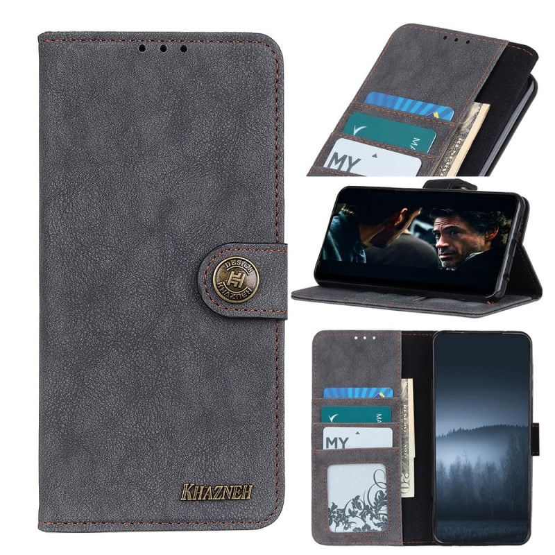 Housse Samsung Galaxy Note 20 Simili Cuir Fendu Rétro Khazneh