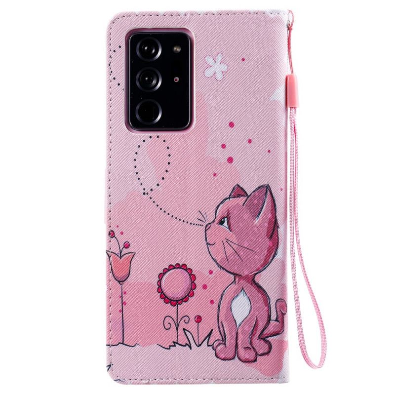 Housse Samsung Galaxy Note 20 Ultra Bébé Chat Rose