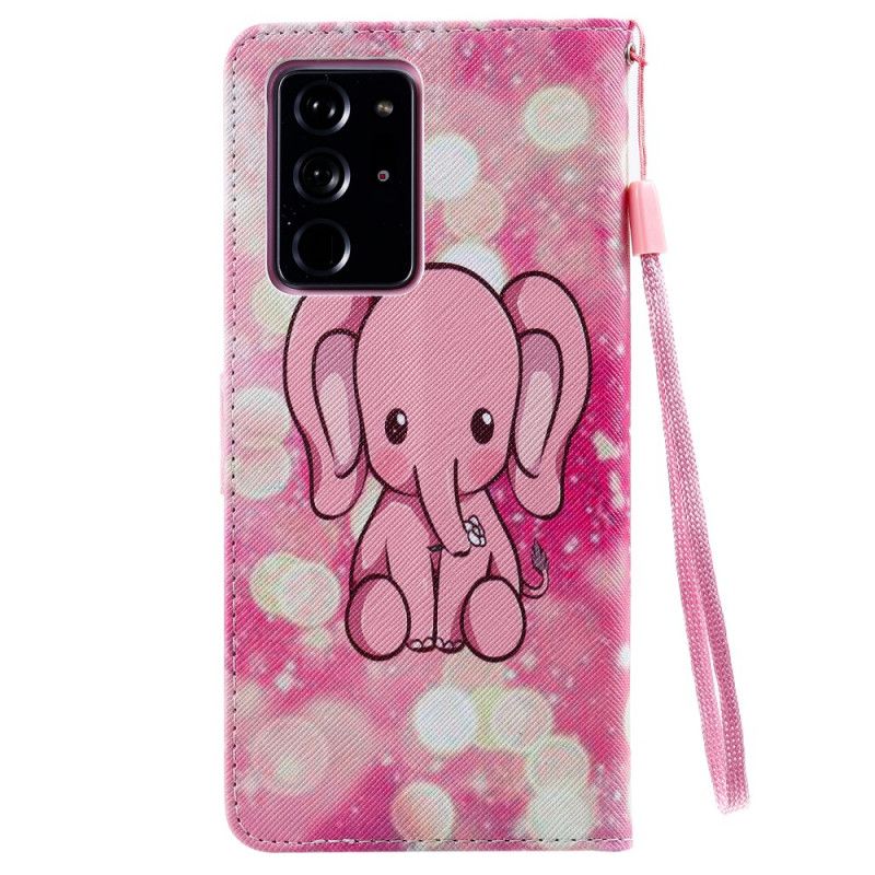 Housse Samsung Galaxy Note 20 Ultra Bébé Éléphant Rose