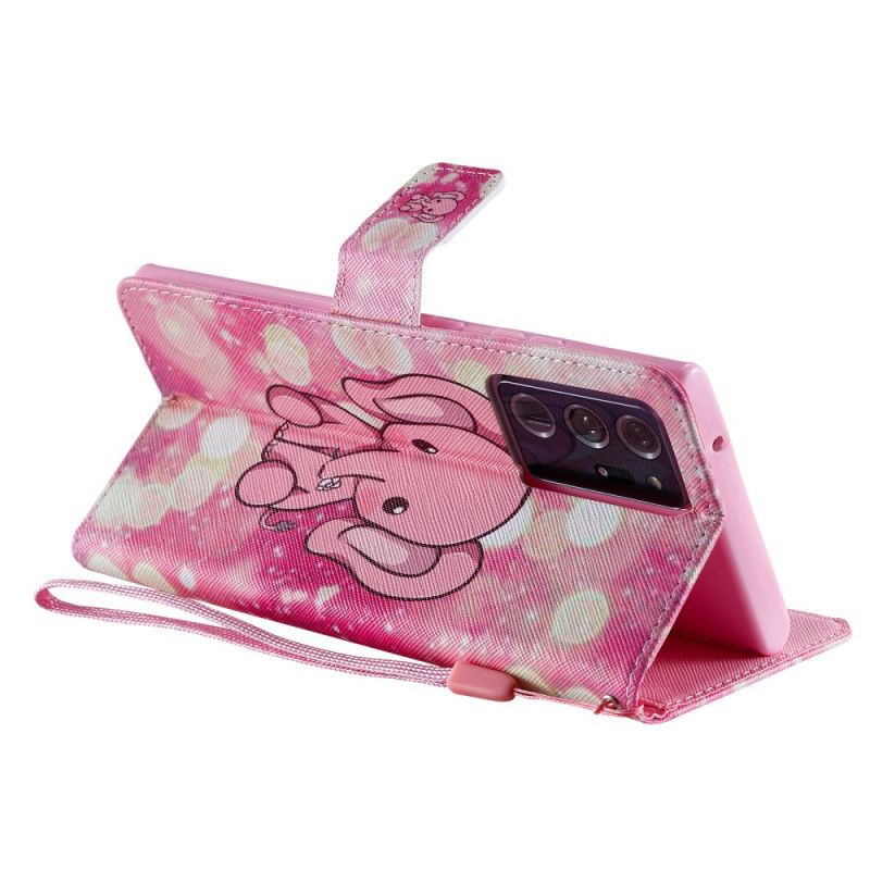 Housse Samsung Galaxy Note 20 Ultra Bébé Éléphant Rose