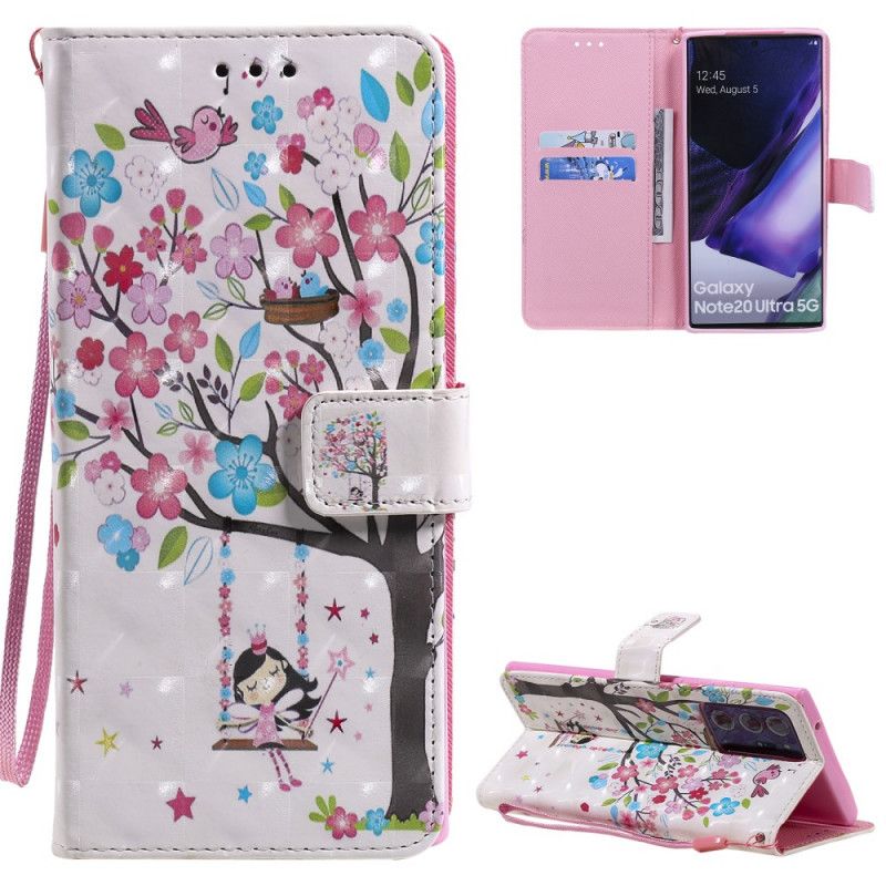 Housse Samsung Galaxy Note 20 Ultra Fillette Sur La Balancoire