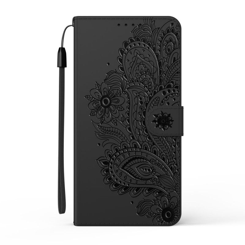 Housse Samsung Galaxy Note 20 Ultra Motif Baroque À Lanière