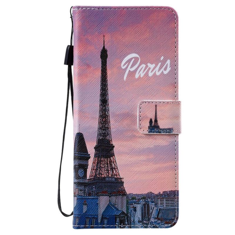 Housse Samsung Galaxy Note 20 Ultra Tour Eiffel Ciel Rosé
