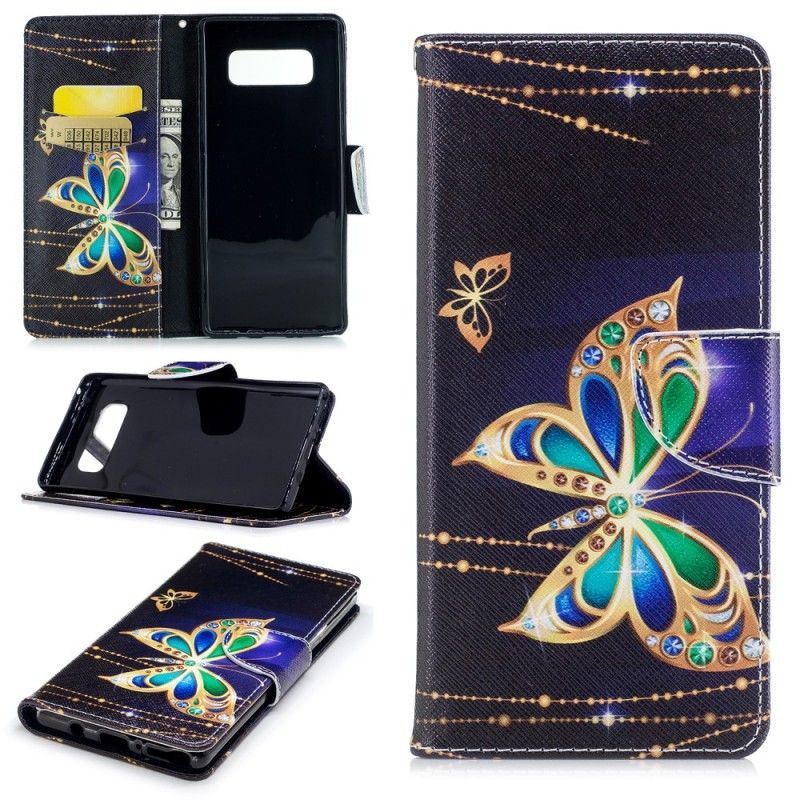 Étui Housse Samsung Galaxy Note 8 Papillon Magique